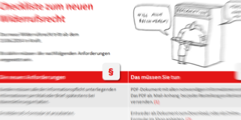 Neues Verbraucherrecht: Übersichtliche Checkliste